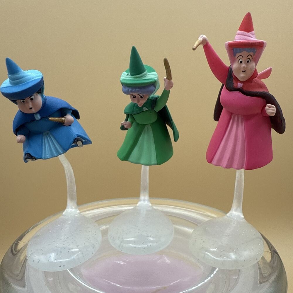 Disney Tomy Choco Egg Sleeping Beauty Flying Good Fairies Figures Flora Rare